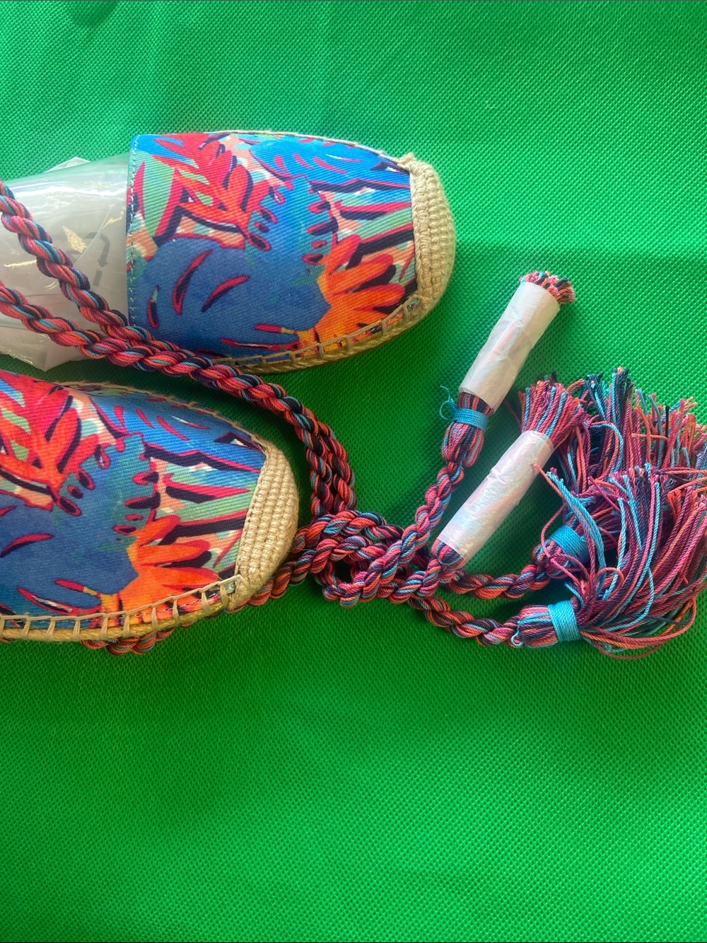 Circus by Sam Edelman Tropical Multi Espadrille Lace-Up Flats - Picture 8 of 9